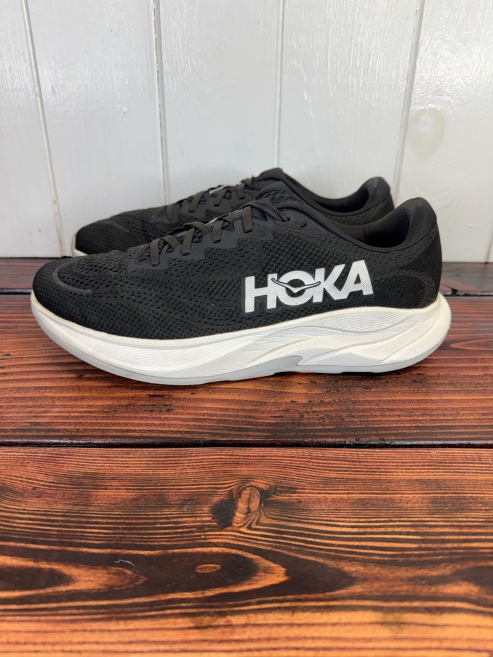 Hoka One One Rincon 4 Running Shoes Men’s Size 12D Black White